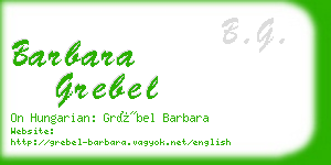 barbara grebel business card